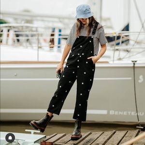 Embroidered star overalls! Large- made to fit a more slender body frame